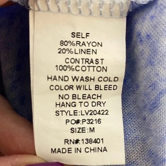 Women's Light Blue V-Neck Top Tunic Blouse Tee T-shirt - Picture 4 of 5